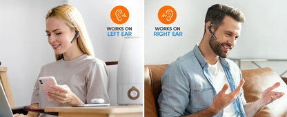 Bluetooth Headset with Noise-Cancelling Mic LED Charging Case