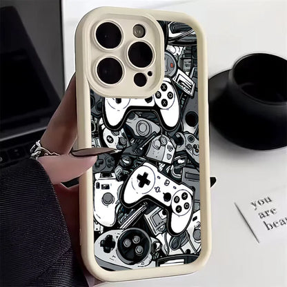 Case For iPhone 16E 14 16 Pro Max Cases iPhone 15 Case Game Controller Graphic Case For iPhone 11 12 13 XS X 7 8 Plus SE2 Cover