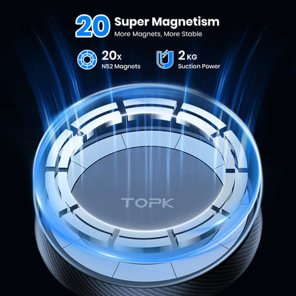 TOPK Fits MagSafe Car Mount for Universal Dashboard,