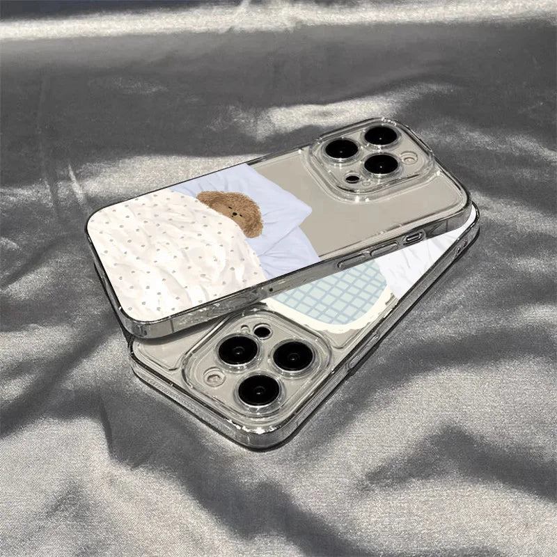 Dog Cat Couple Phone Case For iPhone