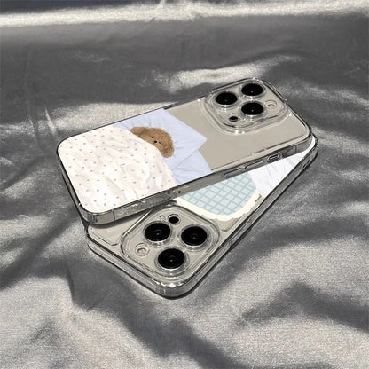 Dog Cat Couple Phone Case For iPhone