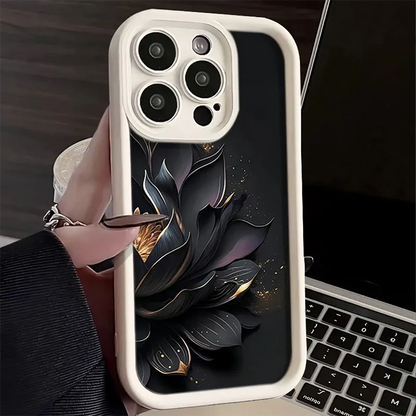 Flower Matte Phone Case for iPhone Shockproof Cover