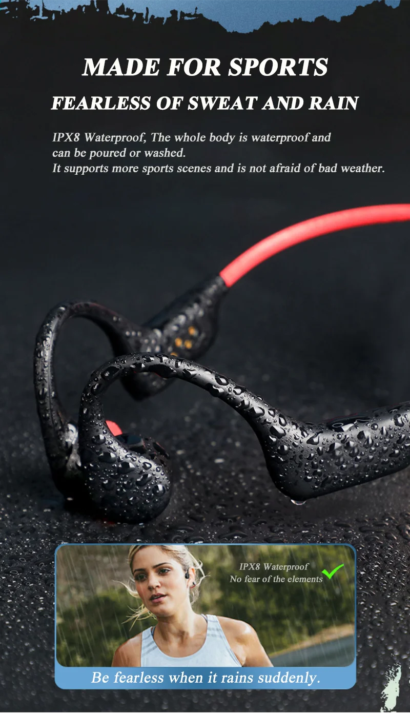 IPX8 Waterproof Bone Conduction