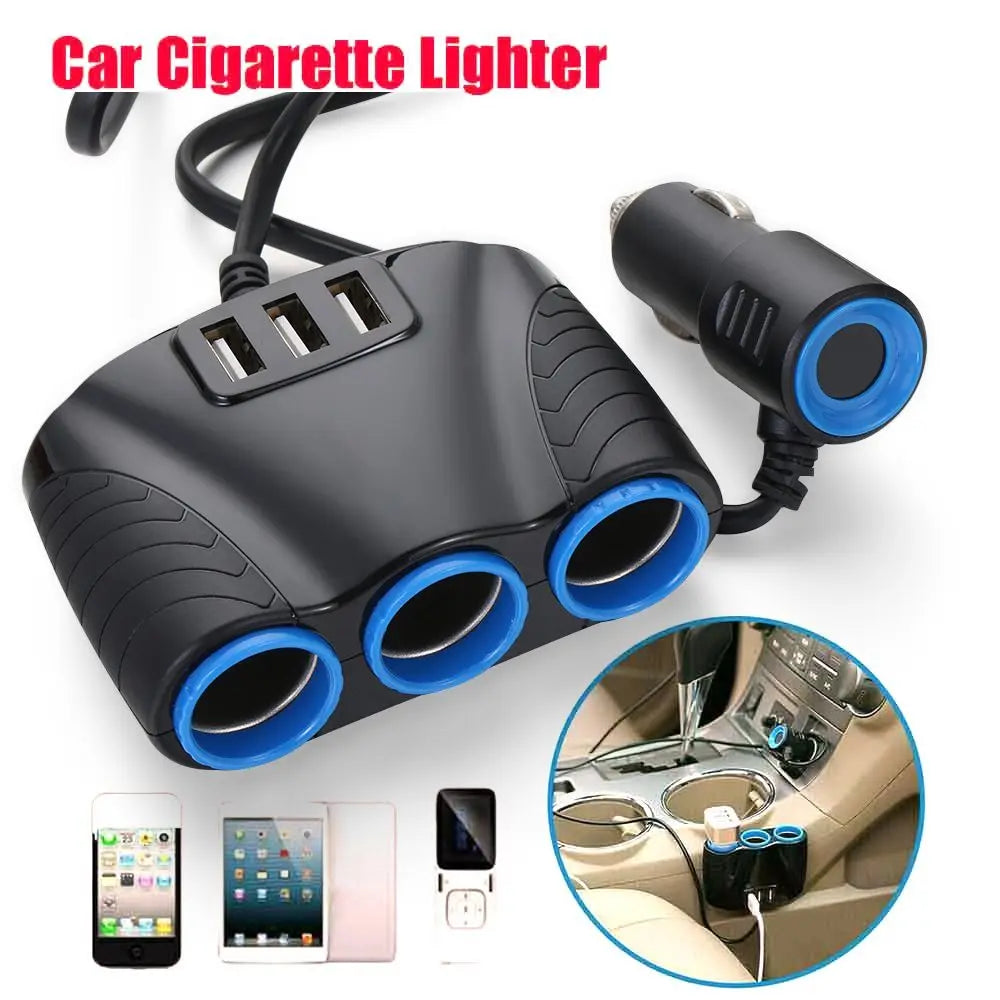 12V Splitter USB Plug Car Charger