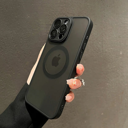 Transparent For Magesafe Magnetic Wireless Charge Case For iPhone