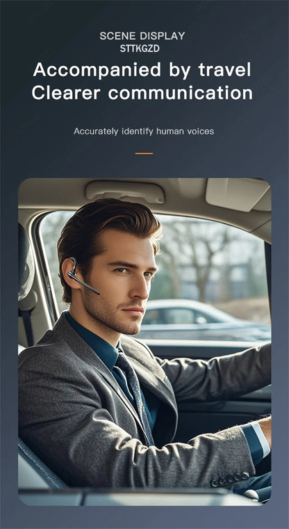 Wireless Headphones With Dual Microphone Bluetooth Earphone ENC Noise Cancelling Hands-free Headset Busines Auriculares Driving