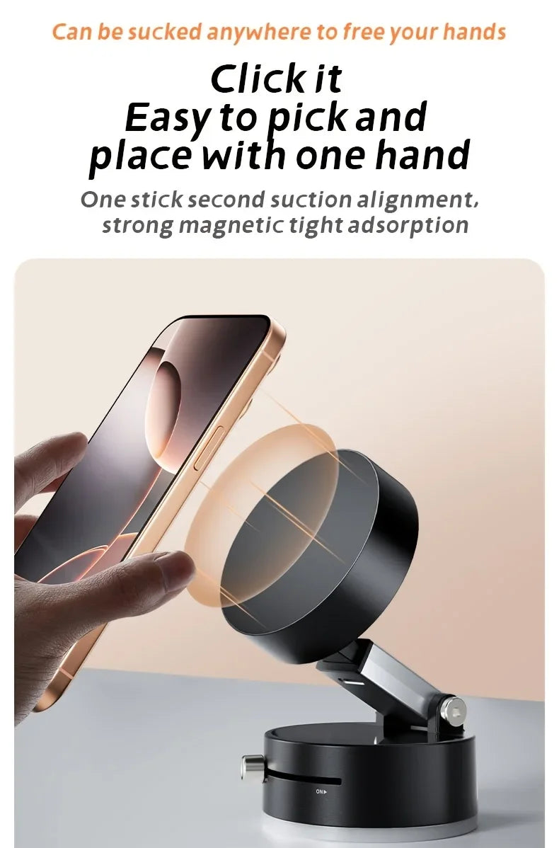 2025 New Model 360-Degree Rotating Aluminum Alloy Magnetic Vacuum Suction Cup