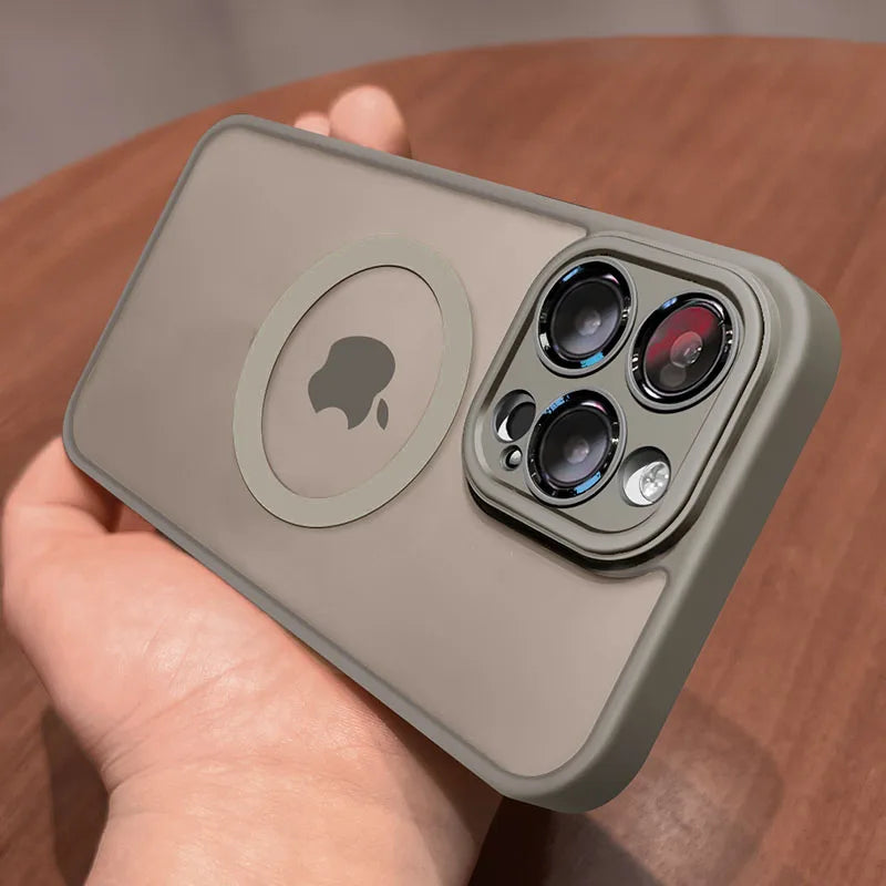 Transparent For Magesafe Magnetic Wireless Charge Case For iPhone