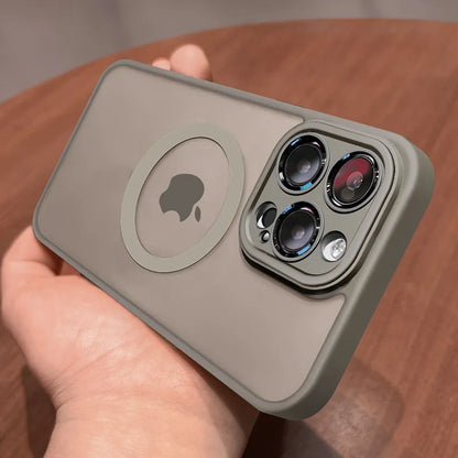 Transparent For Magesafe Magnetic Wireless Charge Case For iPhone