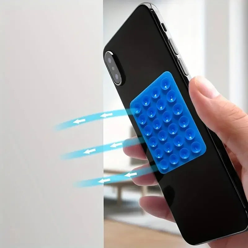 Mat Multifunctional Suction Cup Wall Stand Square Anti-Slip Single-Sided Case Mount Back Sticker