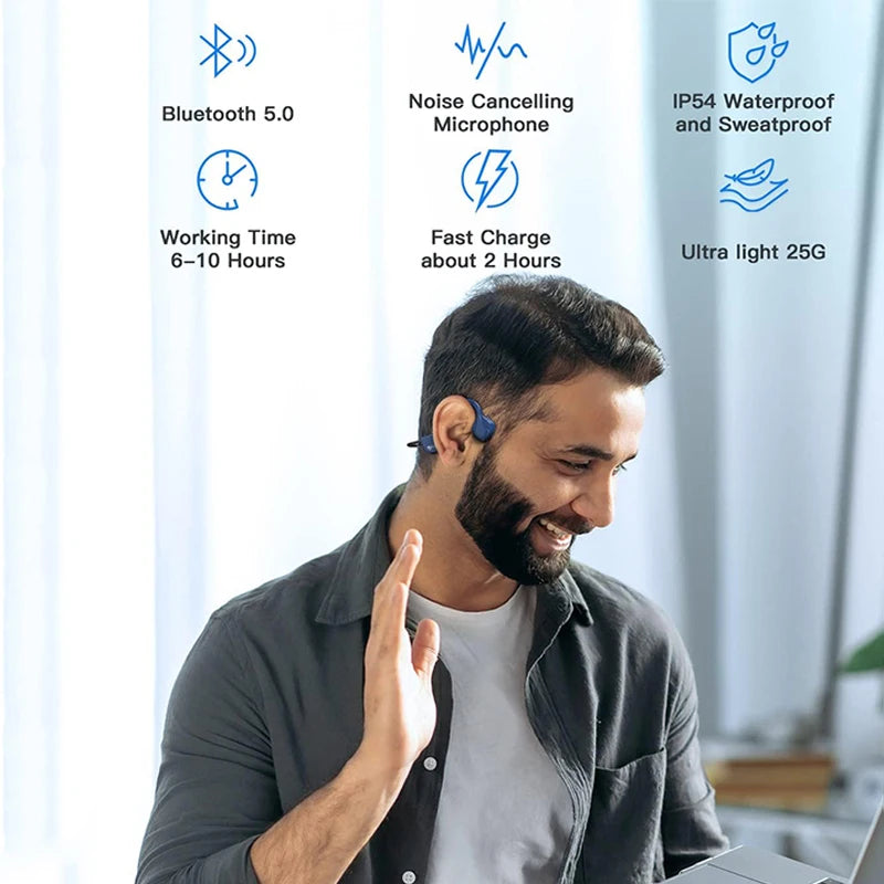 JCI Bone Conduction Headphones Titanium Lightweight