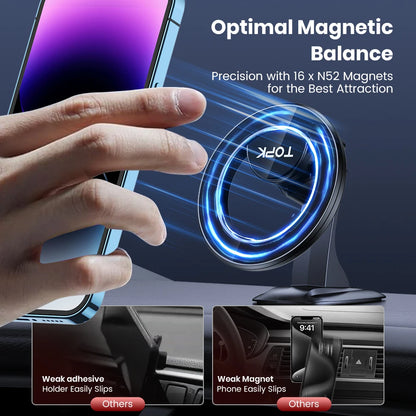 TOPK for MagSafe Car Phone Holder Strong Magnet