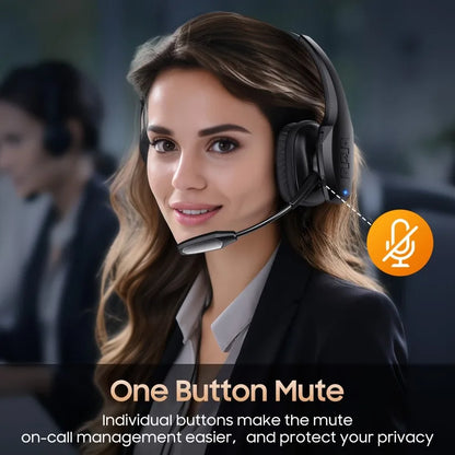 Trucker Bluetooth Headset with 55H of Talk Time All-Day Comfort