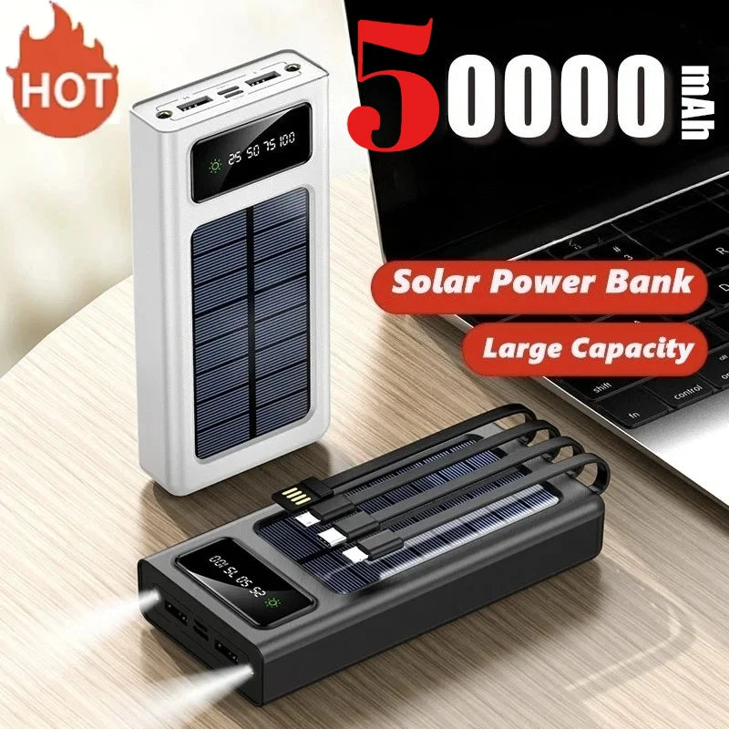 50000mAh Solar Power Bank Super Fast Charging