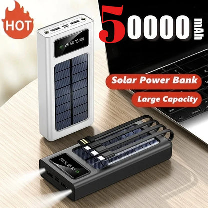 50000mAh Solar Power Bank Super Fast Charging