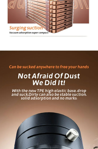 2025 New Model 360-Degree Rotating Aluminum Alloy Magnetic Vacuum Suction Cup