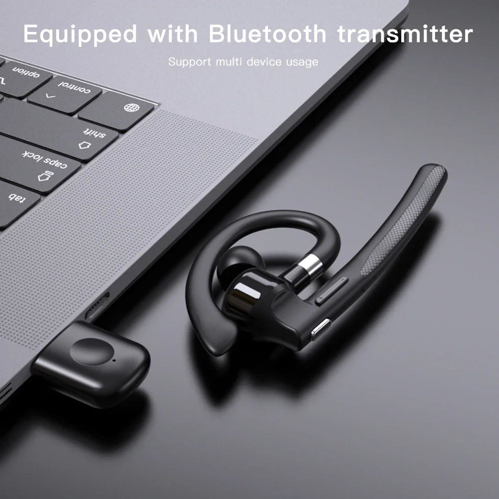 Wireless Headphones With Dual Microphone Bluetooth Earphone ENC Noise Cancelling Hands-free Headset Busines Auriculares Driving