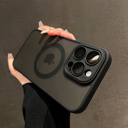 Transparent For Magesafe Magnetic Wireless Charge Case For iPhone