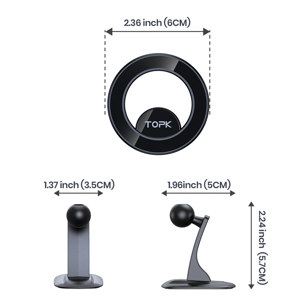 TOPK for MagSafe Car Phone Holder Strong Magnet