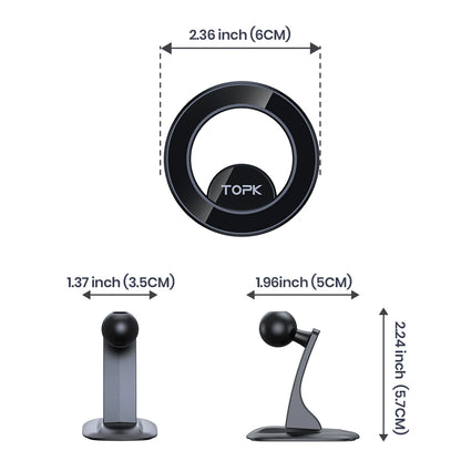 TOPK for MagSafe Car Phone Holder Strong Magnet