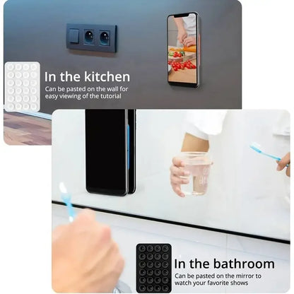 Mat Multifunctional Suction Cup Wall Stand Square Anti-Slip Single-Sided Case Mount Back Sticker