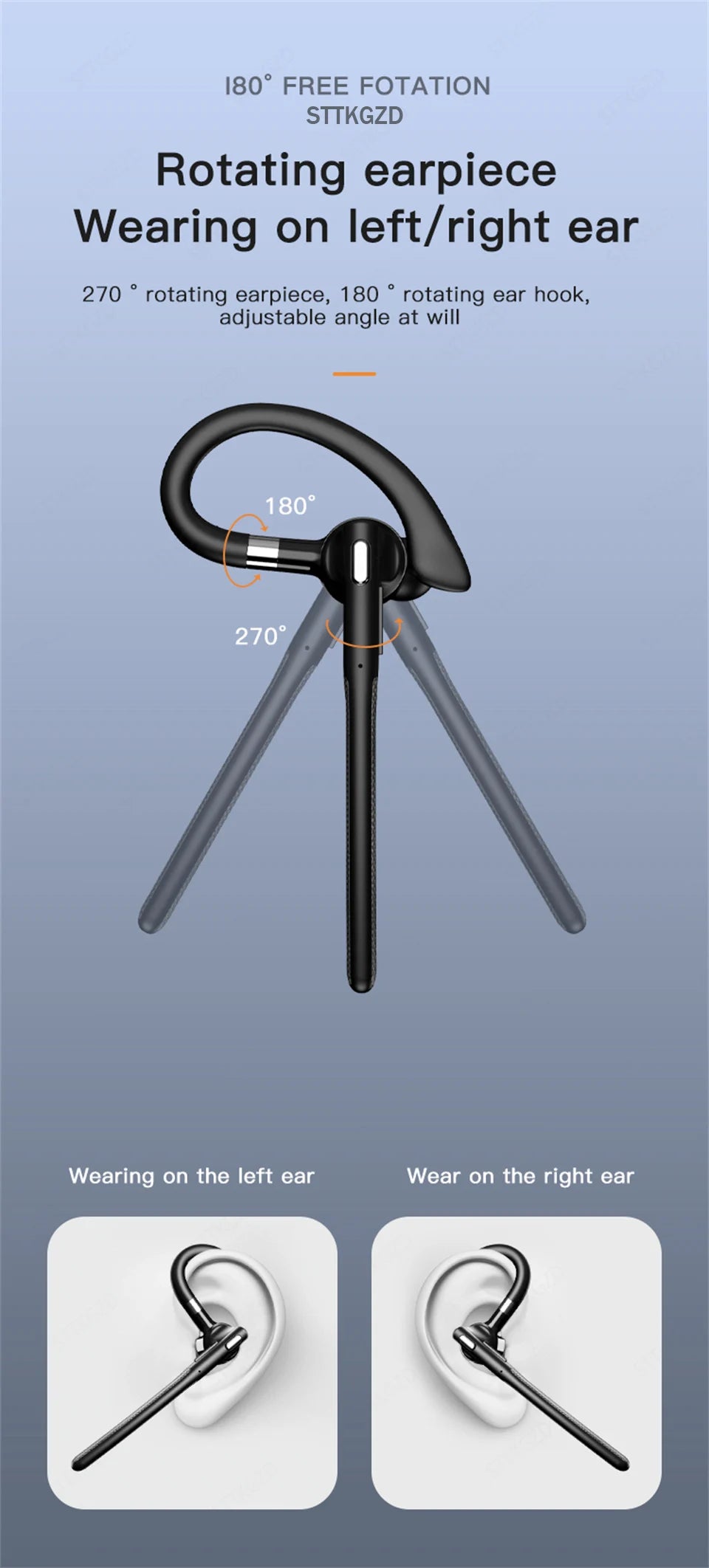 Wireless Headphones With Dual Microphone Bluetooth Earphone ENC Noise Cancelling Hands-free Headset Busines Auriculares Driving