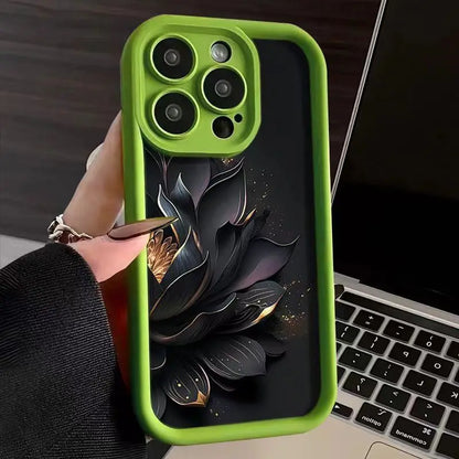 Flower Matte Phone Case for iPhone Shockproof Cover