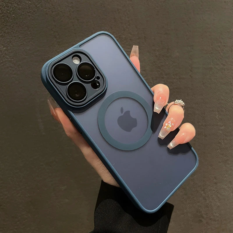 Transparent For Magesafe Magnetic Wireless Charge Case For iPhone