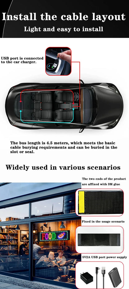Demon Eyes Flexible LED Display for Car Truck Accessories