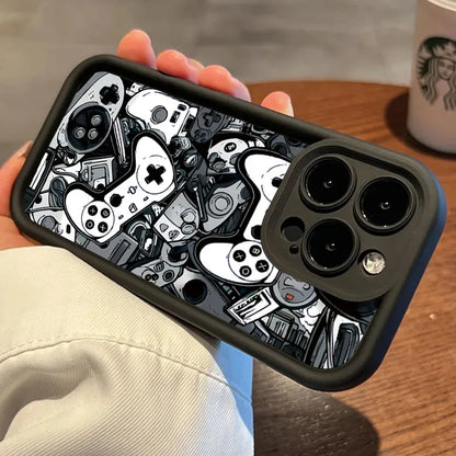 Case For iPhone 16E 14 16 Pro Max Cases iPhone 15 Case Game Controller Graphic Case For iPhone 11 12 13 XS X 7 8 Plus SE2 Cover