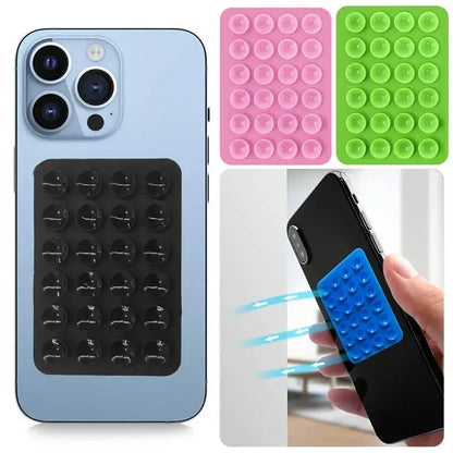 Mat Multifunctional Suction Cup Wall Stand Square Anti-Slip Single-Sided Case Mount Back Sticker
