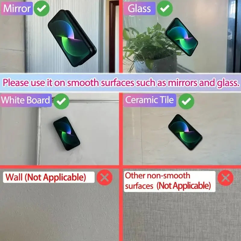 Mat Multifunctional Suction Cup Wall Stand Square Anti-Slip Single-Sided Case Mount Back Sticker