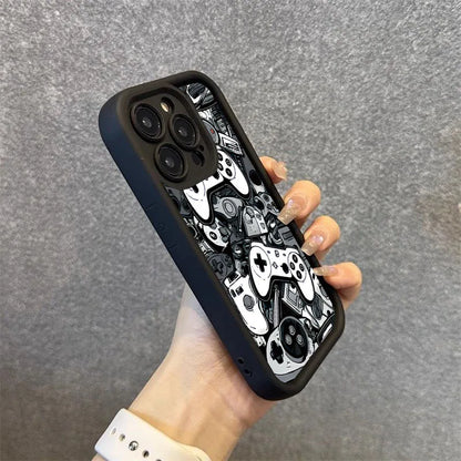 Case For iPhone 16E 14 16 Pro Max Cases iPhone 15 Case Game Controller Graphic Case For iPhone 11 12 13 XS X 7 8 Plus SE2 Cover