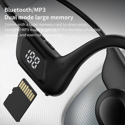 Xiaomi X7 Wireless Bone Conduction Earphone Sport Bluetooth Compatible Memory Card Digital Display With Mic For Sports Earbuds