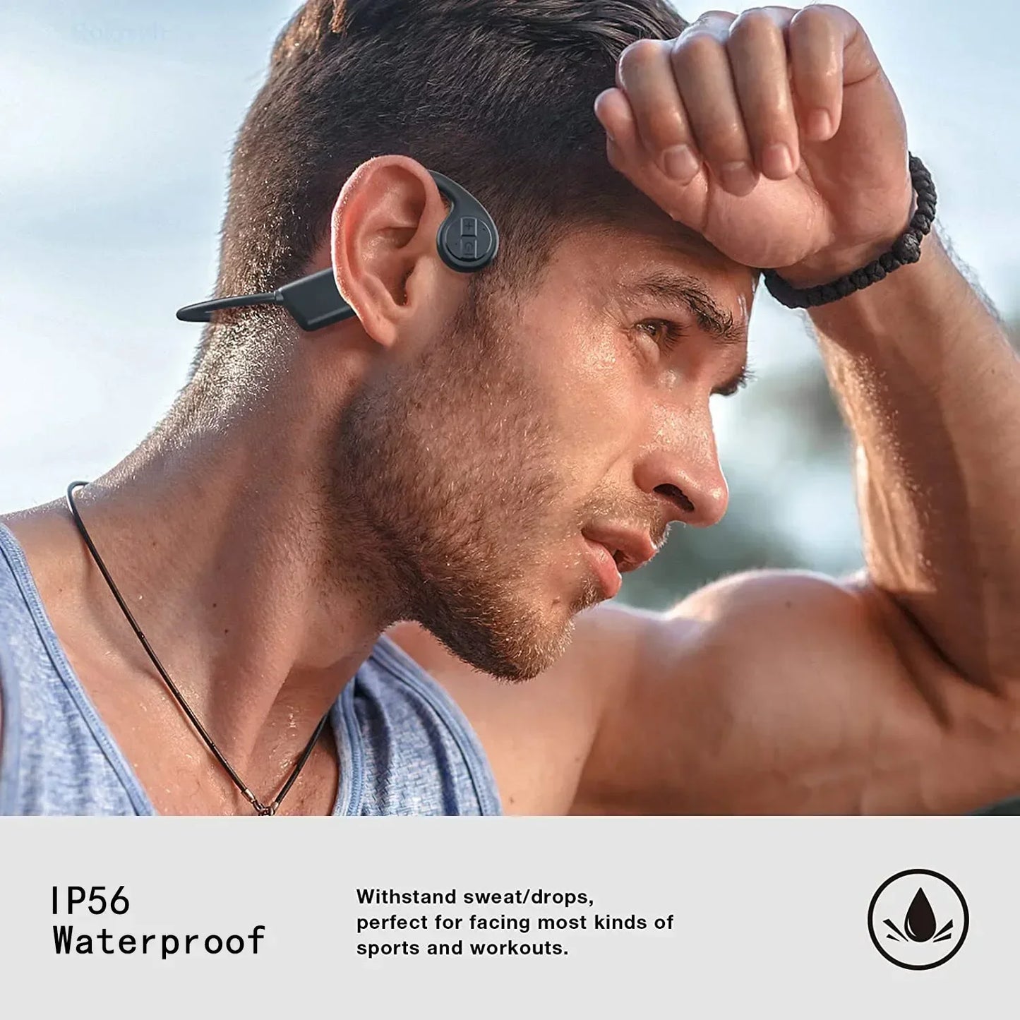 IP55 Sweatproof with Built-in Mic for Sports Bone Conduction