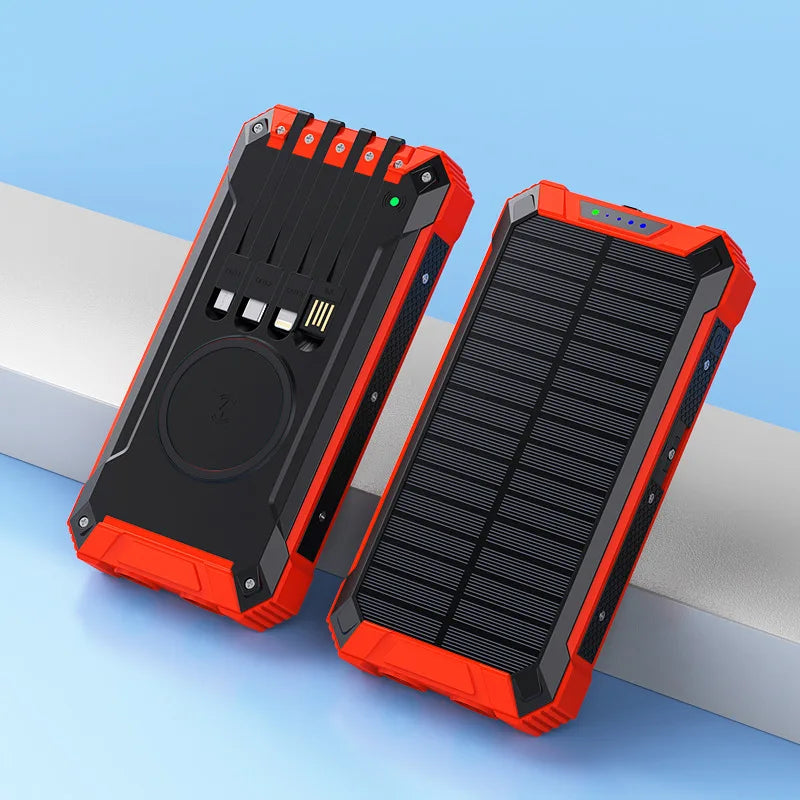 Solar Power Bank 20000mAh Wireless Charger