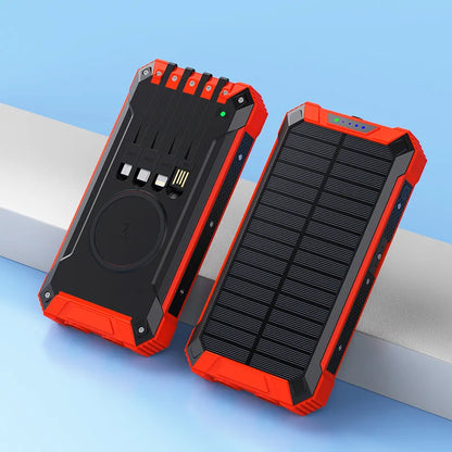 Solar Power Bank 20000mAh Wireless Charger