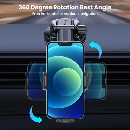 TOPK Car Phone Holder Mount Adjustable Cradle 360° Rotation