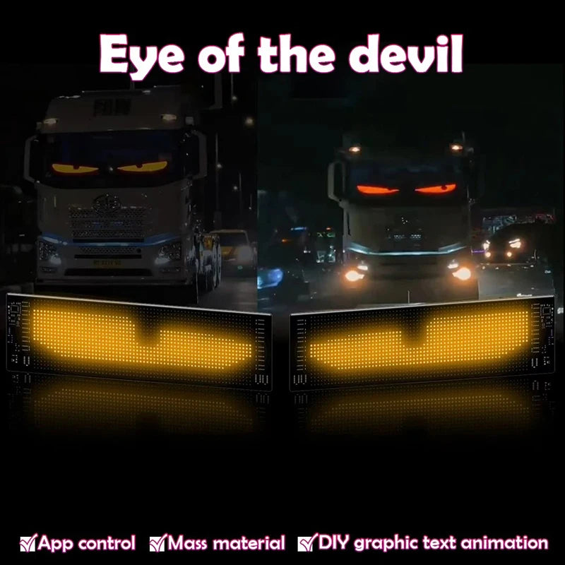Demon Eyes Flexible LED Display for Car Truck Accessories