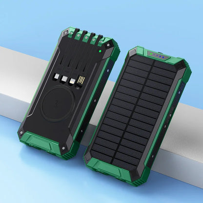 Solar Power Bank 20000mAh Wireless Charger