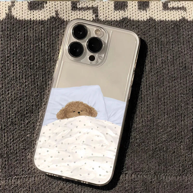 Dog Cat Couple Phone Case For iPhone