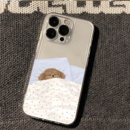 Dog Cat Couple Phone Case For iPhone