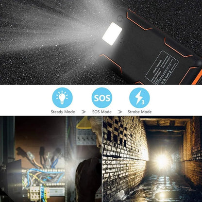 20000mAh Waterproof Solar Powerbank Outdoor Camping