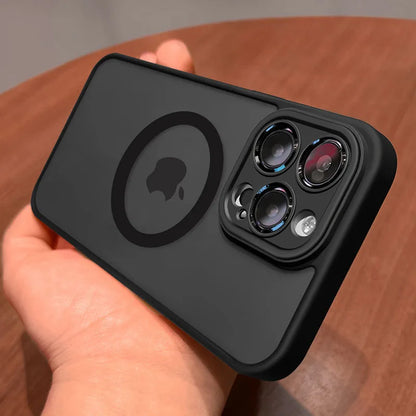Transparent For Magesafe Magnetic Wireless Charge Case For iPhone