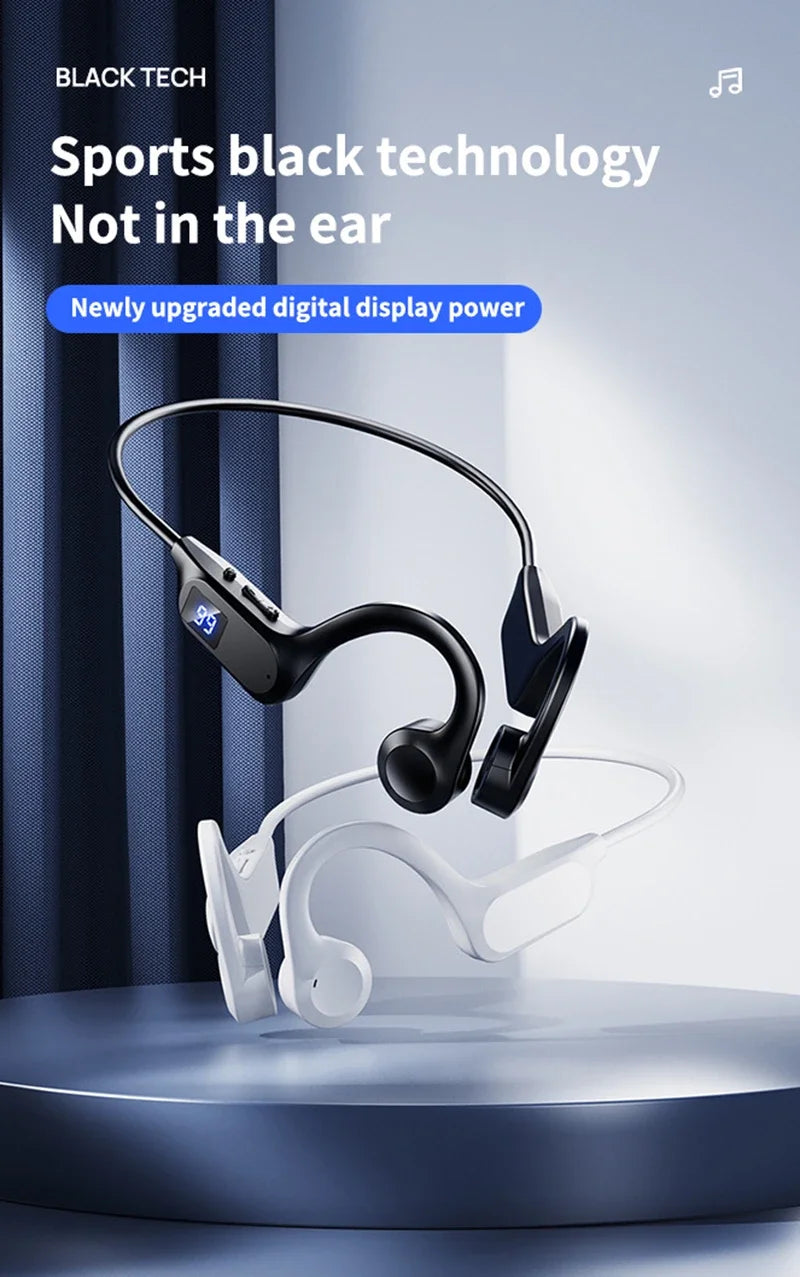 Xiaomi X7 Wireless Bone Conduction Earphone Sport Bluetooth Compatible Memory Card Digital Display With Mic For Sports Earbuds