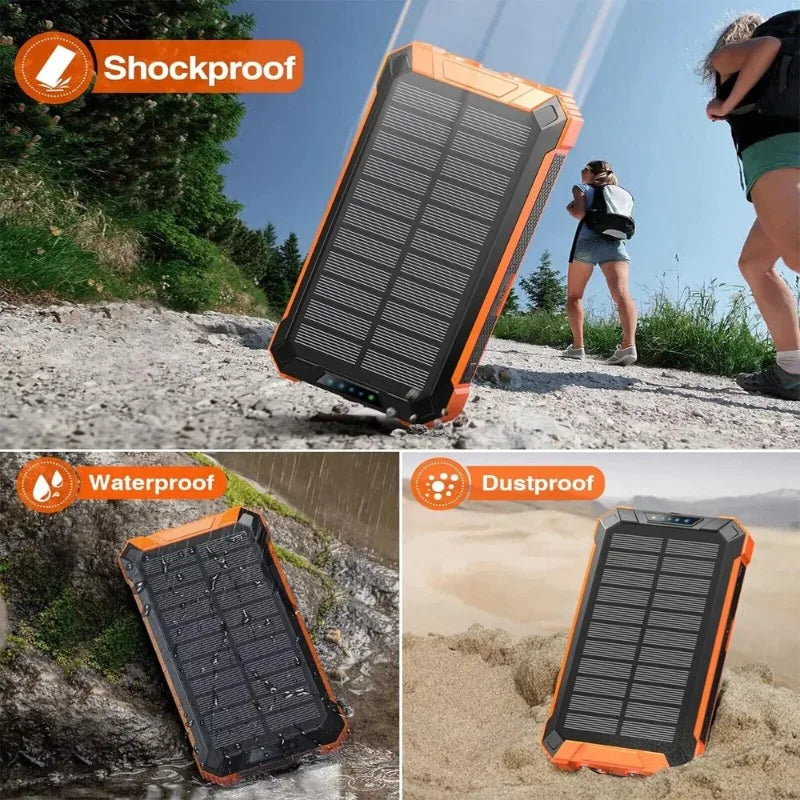 Solar Power Bank 20000mAh Wireless Charger