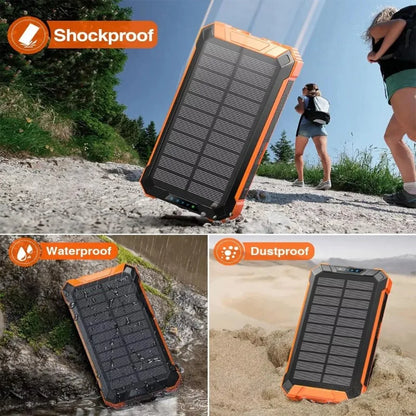Solar Power Bank 20000mAh Wireless Charger