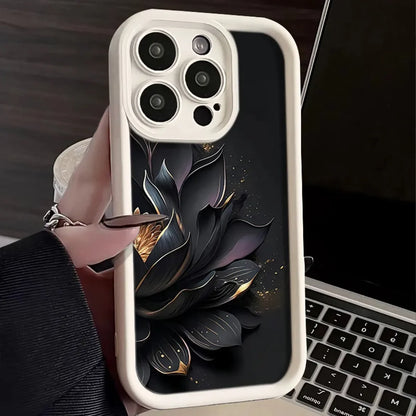 Flower Matte Phone Case for iPhone Shockproof Cover