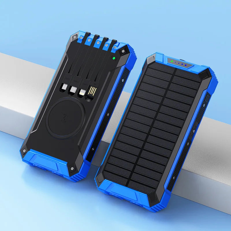 Solar Power Bank 20000mAh Wireless Charger