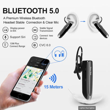 New Bee LC-B41 Bluetooth Wireless Headset V5. with Mic 24Hrs Talking Time